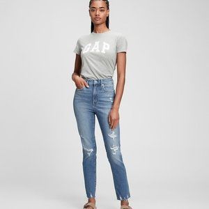 GAP Factory High Rise Destructed Vintage Slim Jeans with Washwell Size 31